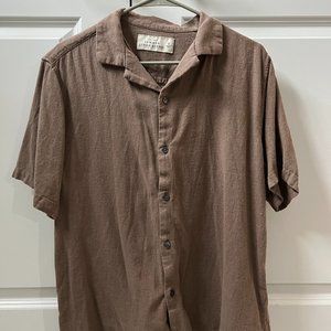 Abercrombie - Camp Collar Linen-Blend Shirt - Size Small